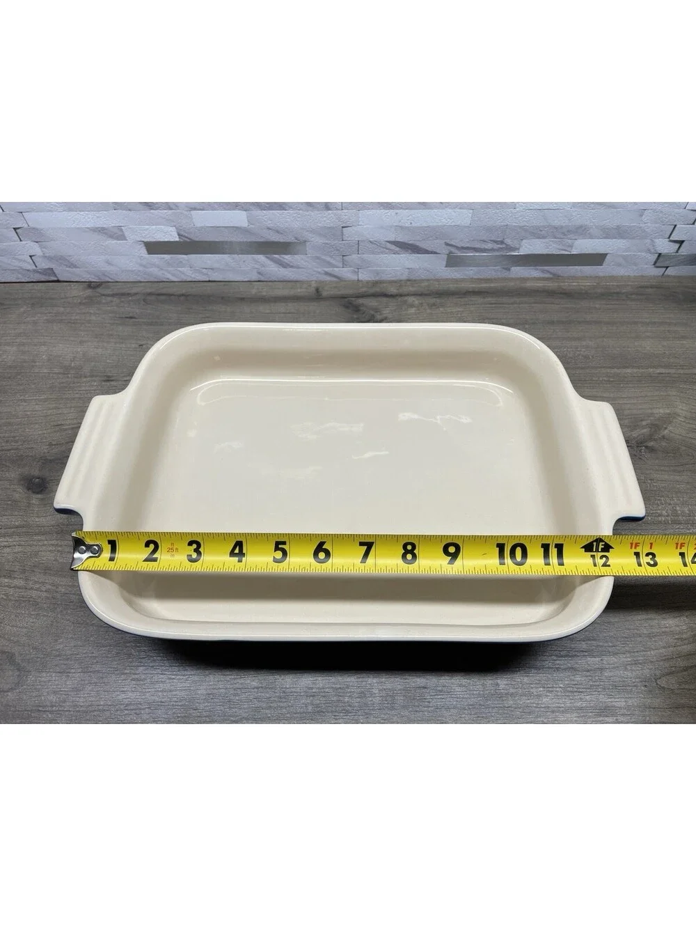 Le Creuset Rectangular Baking Dish Blue Stoneware 12x9 Casserole Pan